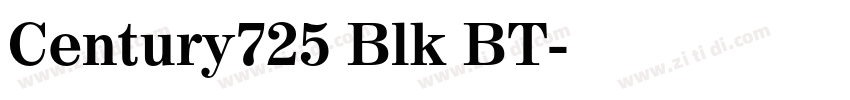 Century725 Blk BT字体转换